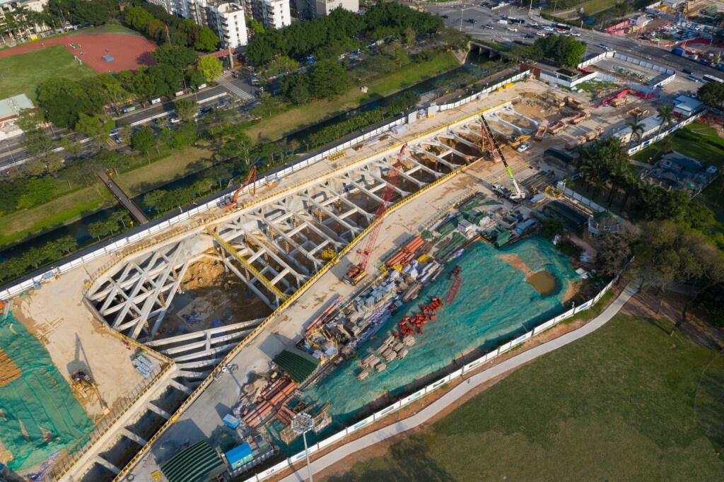 arieal view of a construction site