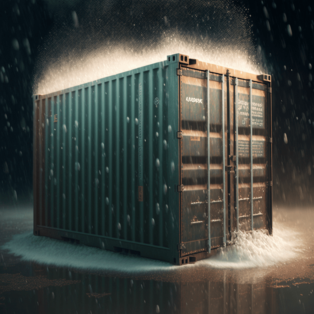 20ft drenched container