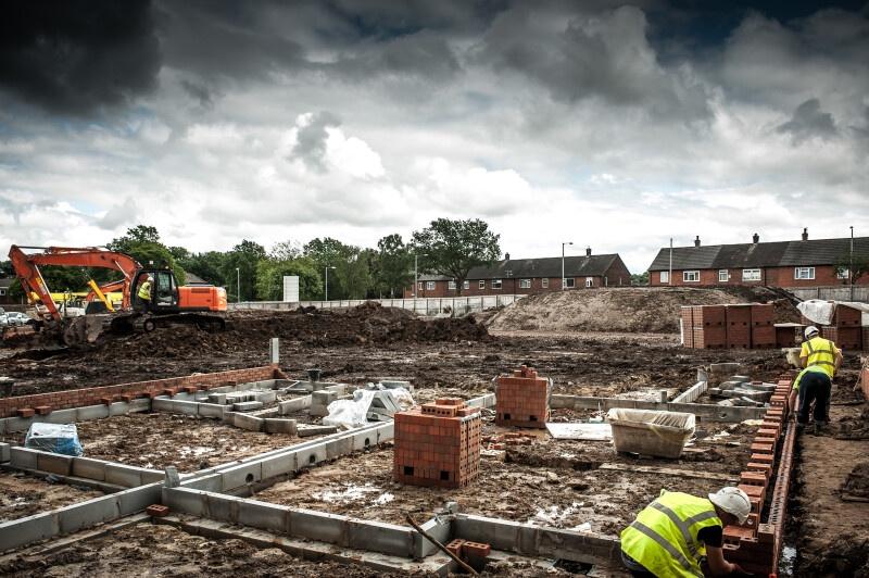 London construction site